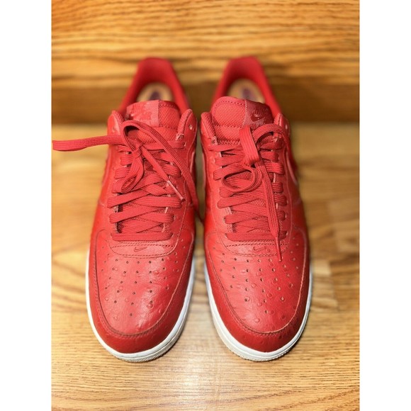 Mens Nike Air Force 1 \'07 LV8 Ostrich Gym Red White 718152-603 Men’s Sz 9 main image 6